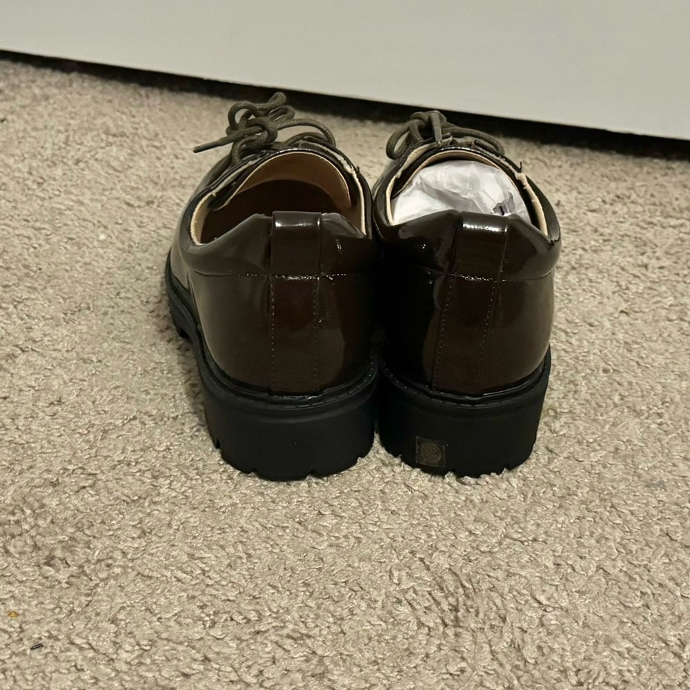 Cool Journee Collection size 6.5 WD chocolate brown lace up loafers new - Picture 5 of 6